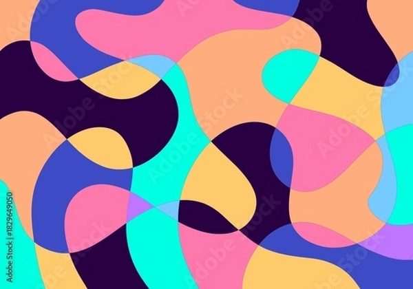 Obraz abstract multicolor liquify or liquid  frame illustration