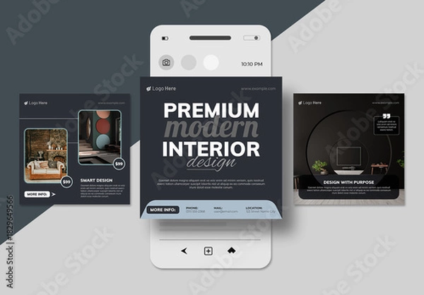 Obraz Premium Interior Social Media Post