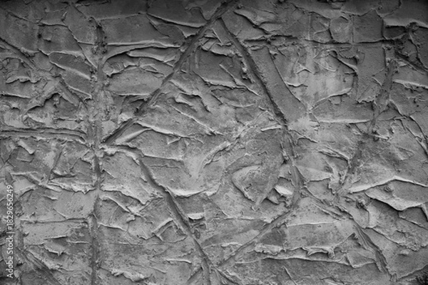 Obraz gray background, in the photo the texture of a gray wall with various lines, strokes and cracks