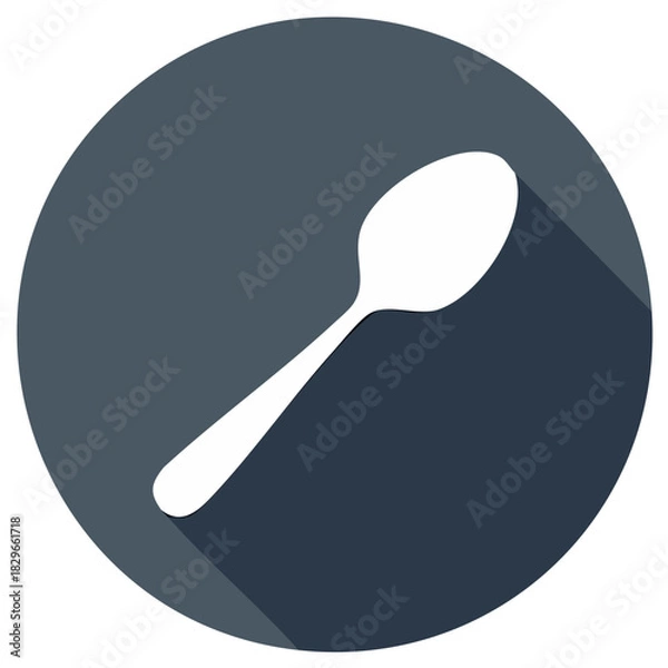 Obraz Spoon Icon Vector Illustration in Flat Design Style