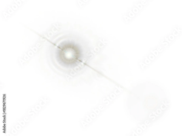 Fototapeta Complex circular lens flare with bright distorted light effect PNG image