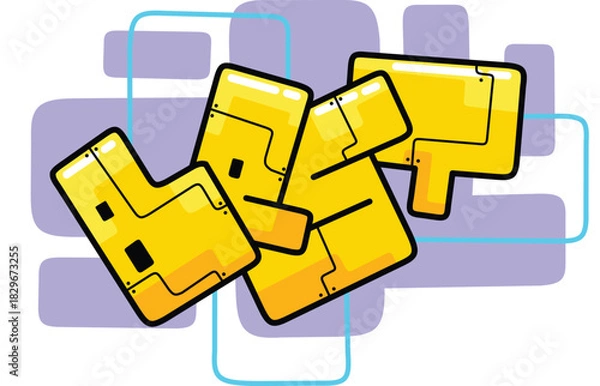 Obraz best word graffiti text font sticker illustration	
