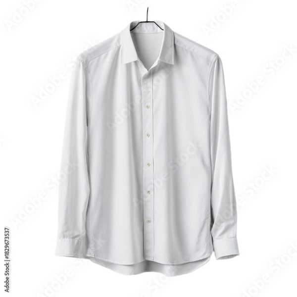 Obraz A white shirt with a black button