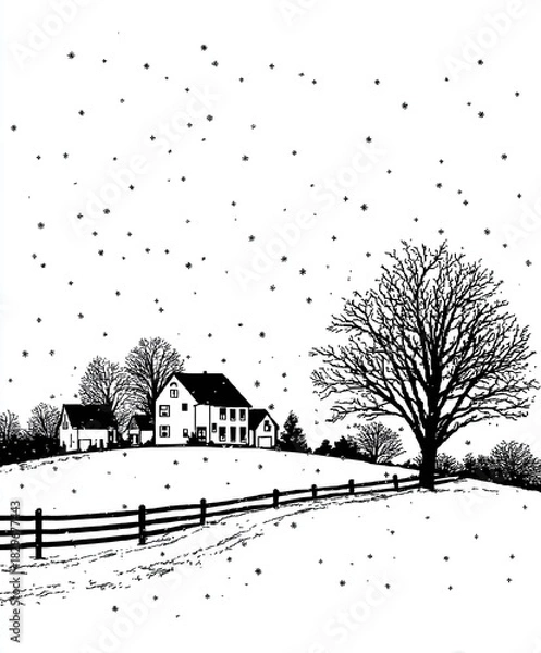 Obraz A winters scene