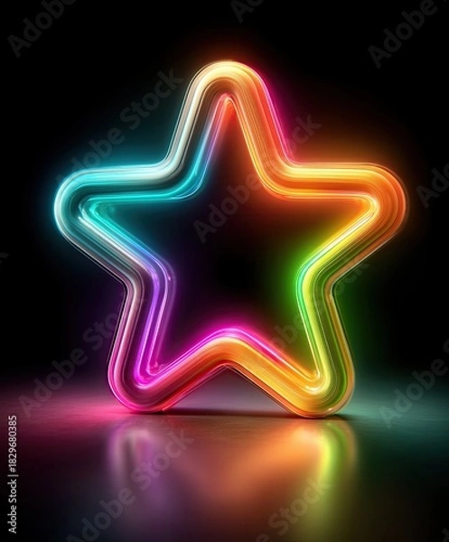 Obraz glowing neon star