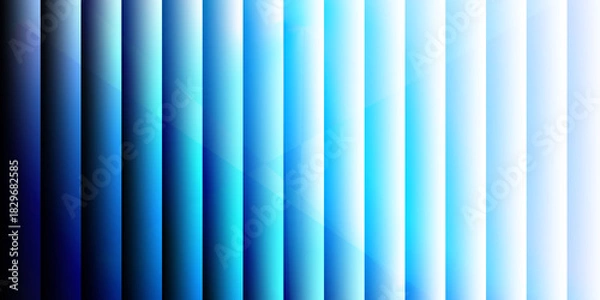 Fototapeta Abstract blue gradient background with prominent vertical stripes, transitioning from dark to light, creating a modern and dynamic digital design. Ideal for contemporary projects