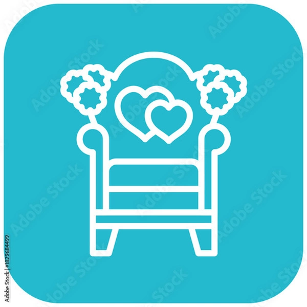Obraz Vector Design Wedding Chair Icon Style