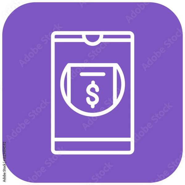 Obraz Vector Design Mobile Banking Icon Style