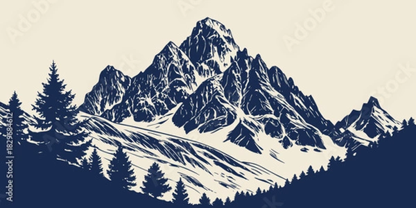 Fototapeta winter mountain landscape