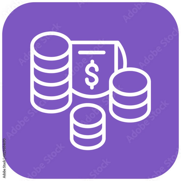 Obraz Vector Design Stack Of Coins Icon Style