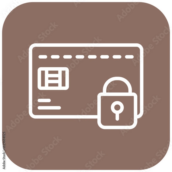 Obraz Vector Design Card Blocked Icon Style