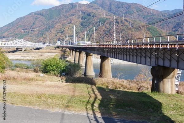 Obraz 鉄橋の上流側