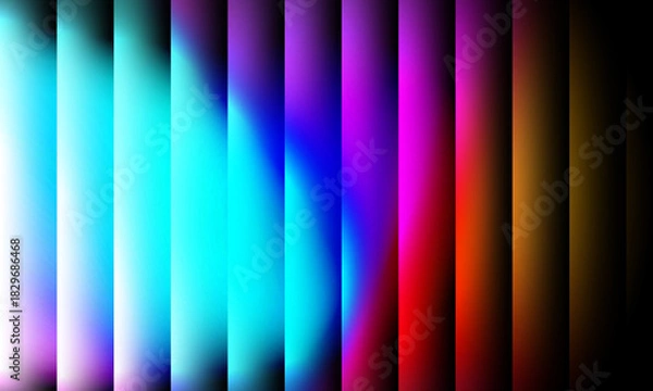 Obraz Colorful Gradient Stripes Abstract Spectrum of Light and Shadow