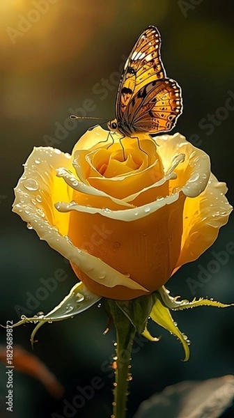 Fototapeta a yellow rose