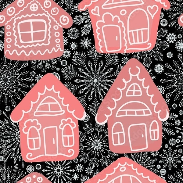 Fototapeta christmas seamless pattern 