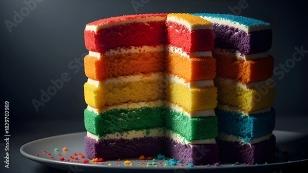 Obraz Rainbow layered ca