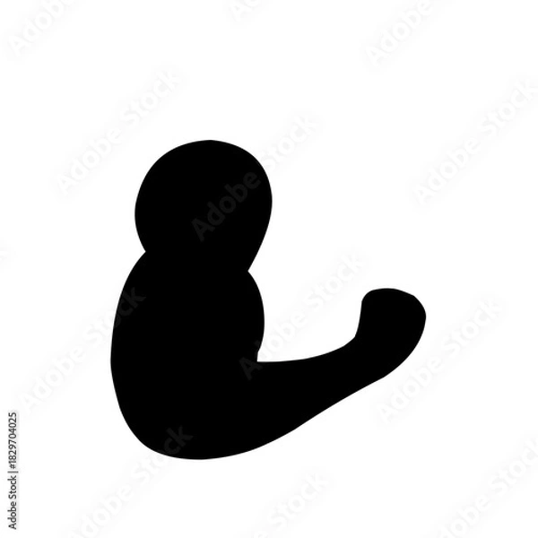 Obraz muscle hand silhouette