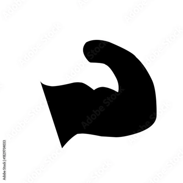 Obraz muscle hand silhouette