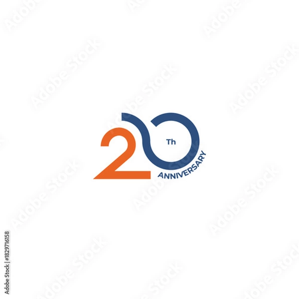 Obraz 20th year anniversary celebration logo design
