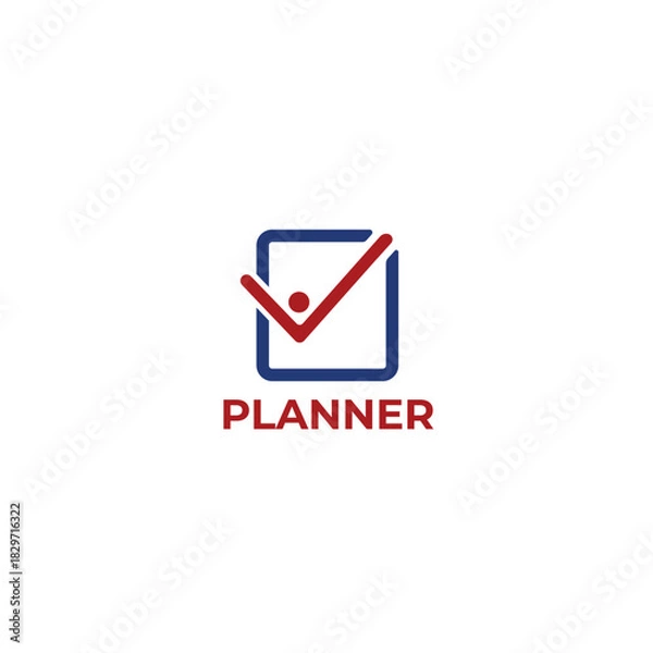 Obraz List planner note logo design