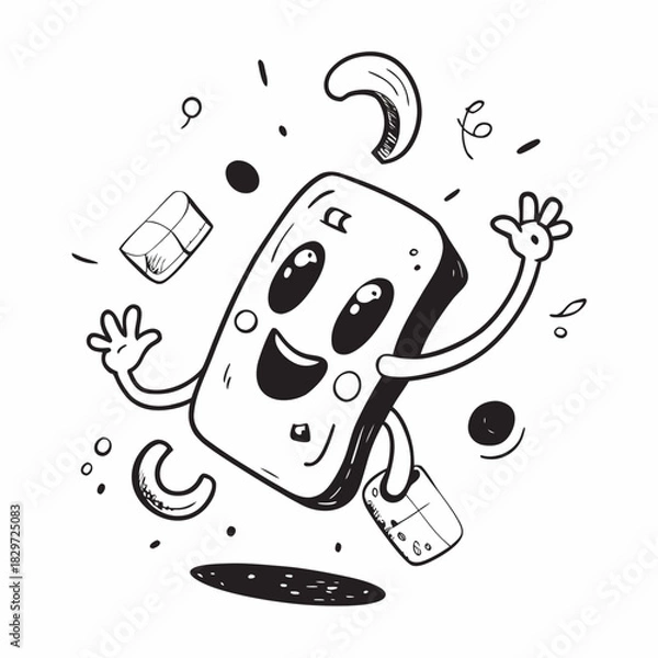 Obraz Cute Cartoon Doodle Set – Fun Hand Drawn Sketch Icons