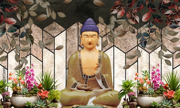 Fototapeta buddha statue in the garden