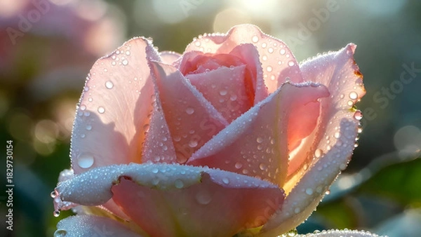 Obraz flower petals with dew drops