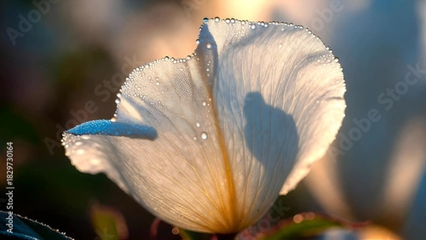 Obraz flower petals with dew drops