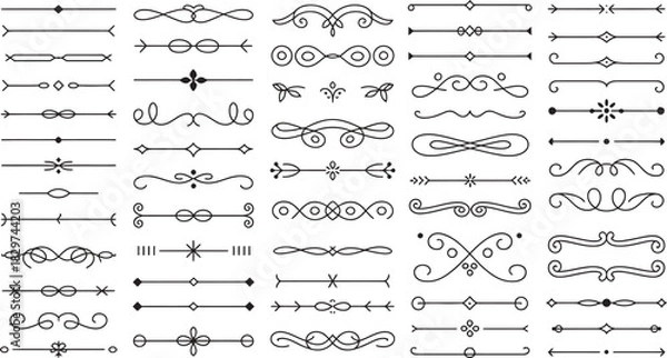 Fototapeta Elegant Ornamental Divider Set for Creative Design Projects