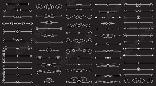 Fototapeta Elegant Decorative Lines and Dividers Collection Design Elements for Projects