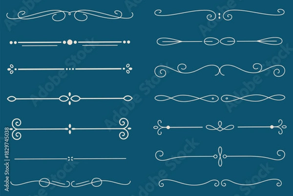 Fototapeta Decorative Divider Set Elegant Design Elements for Stylish Visuals