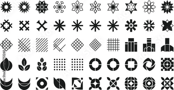 Fototapeta Abstract Geometric Shape Logo Element Icon Set Vector