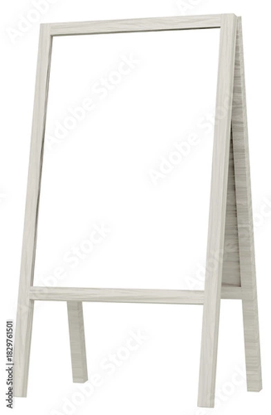 Obraz 3D素材_フレーム_A看板_白