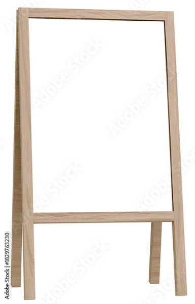 Obraz 3D素材_フレーム_A看板_ブラウン