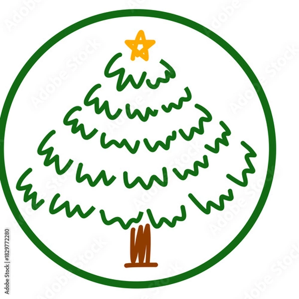 Fototapeta Christmas Icon Tree