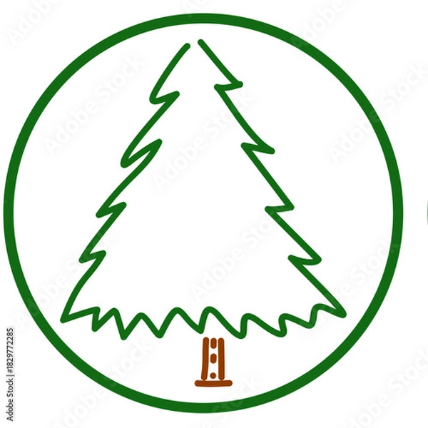 Fototapeta Christmas Icon Tree