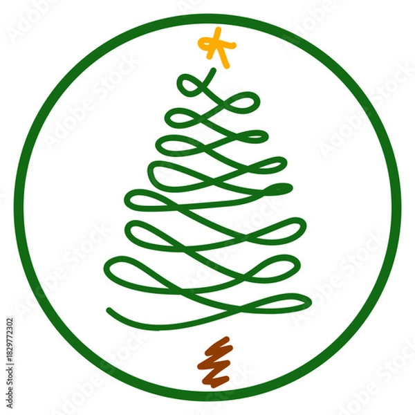 Fototapeta Christmas Icon Tree