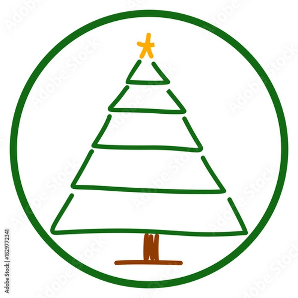 Fototapeta Christmas Icon Tree