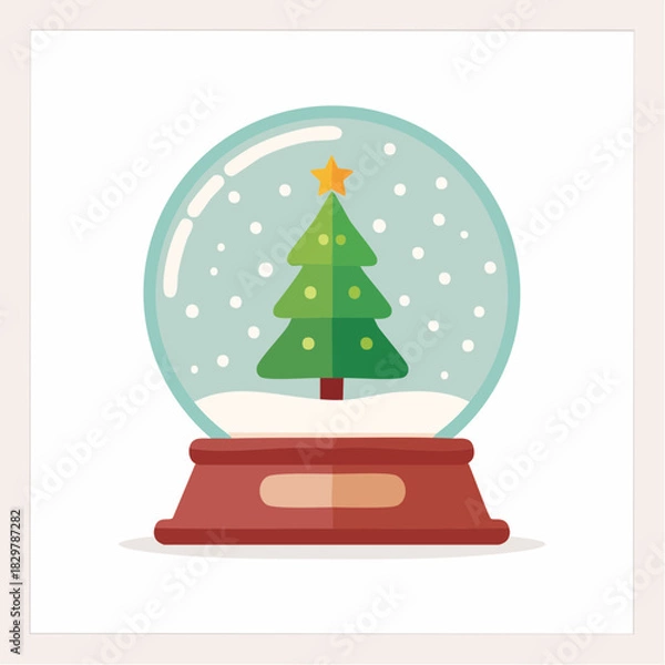 Obraz Flat Design Snow Globe Icon