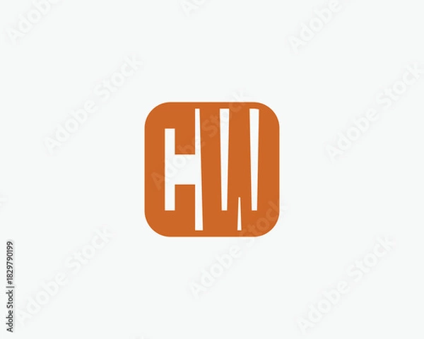 Obraz CW logo design. CW
