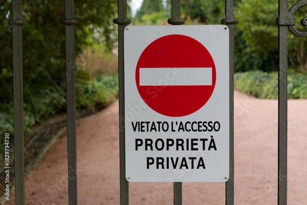 Obraz do not enter sign