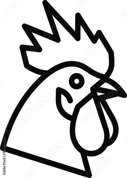 Obraz chicken head vector