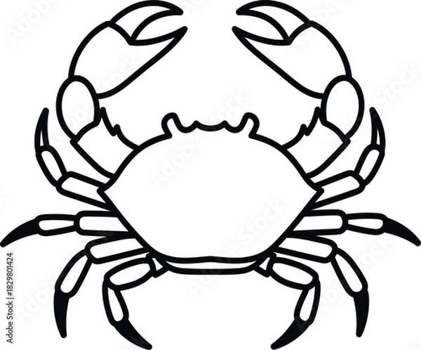 Obraz crab on white background