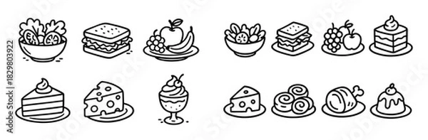 Obraz Buffet Icon Doodles
