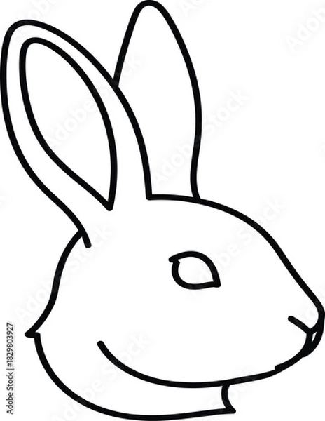 Obraz vector illustration of cartoon rabbit
