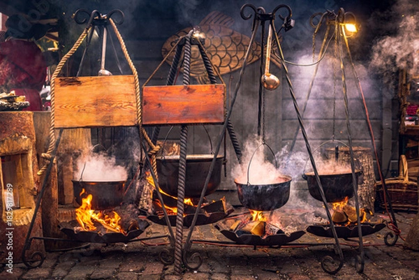 Obraz cooking on the fire