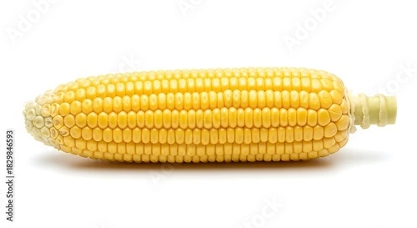 Fototapeta A single ear of corn isolated on white background