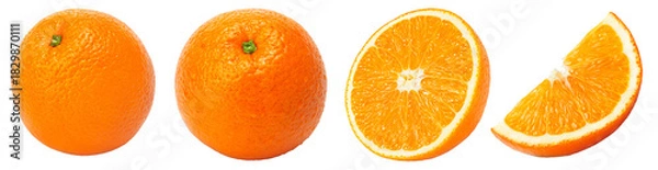 Obraz orange fruit isolated on white background. clipping path