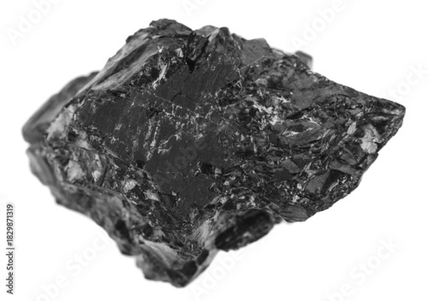 Obraz Coal isolated on white background.
