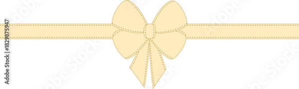 Obraz Elegant decorative ribbon bow vector